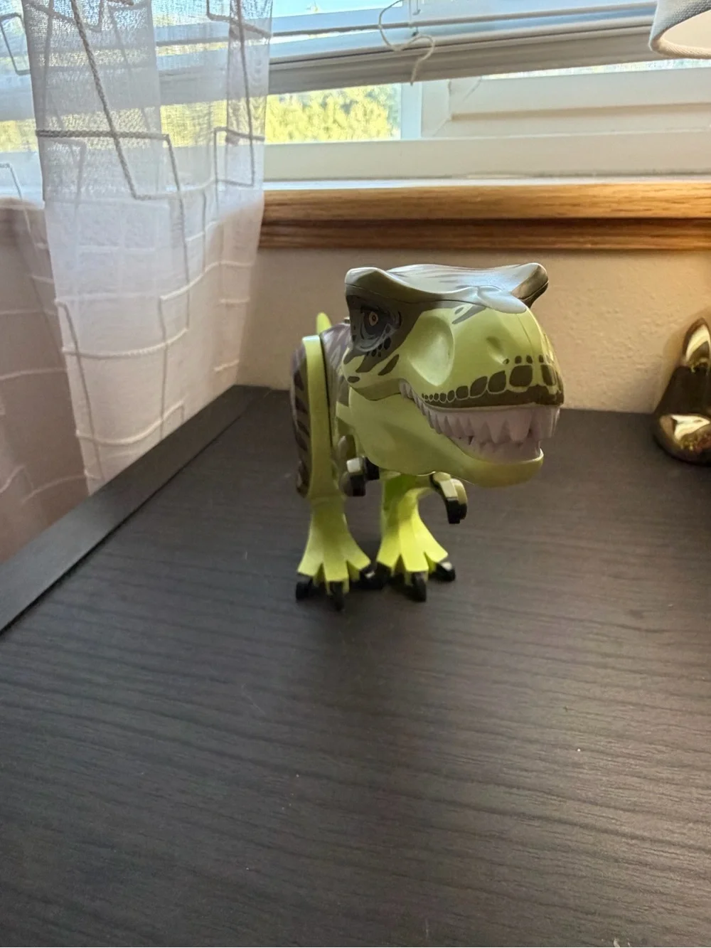 Lego Green and Black T-Rex Dinosaur Figure